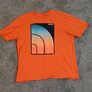 The North Face Orange Tee with Graphic Design